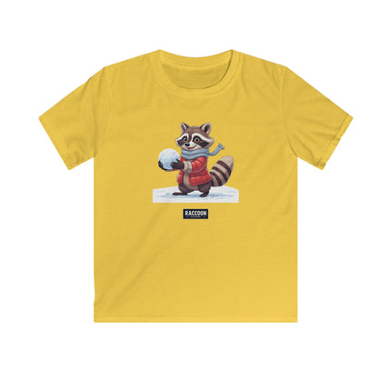 Schneeball Waschbär - Kinder T-Shirt