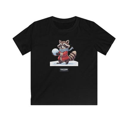 Schneeball Waschbär - Kinder T-Shirt