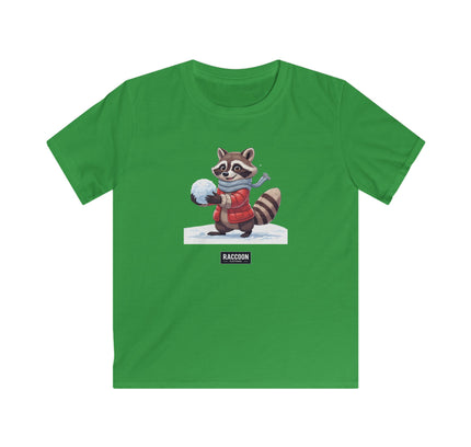 Schneeball Waschbär - Kinder T-Shirt