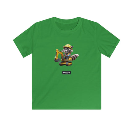 Bauarbeiter Waschbär - Kinder T-Shirt