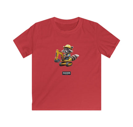 Bauarbeiter Waschbär - Kinder T-Shirt