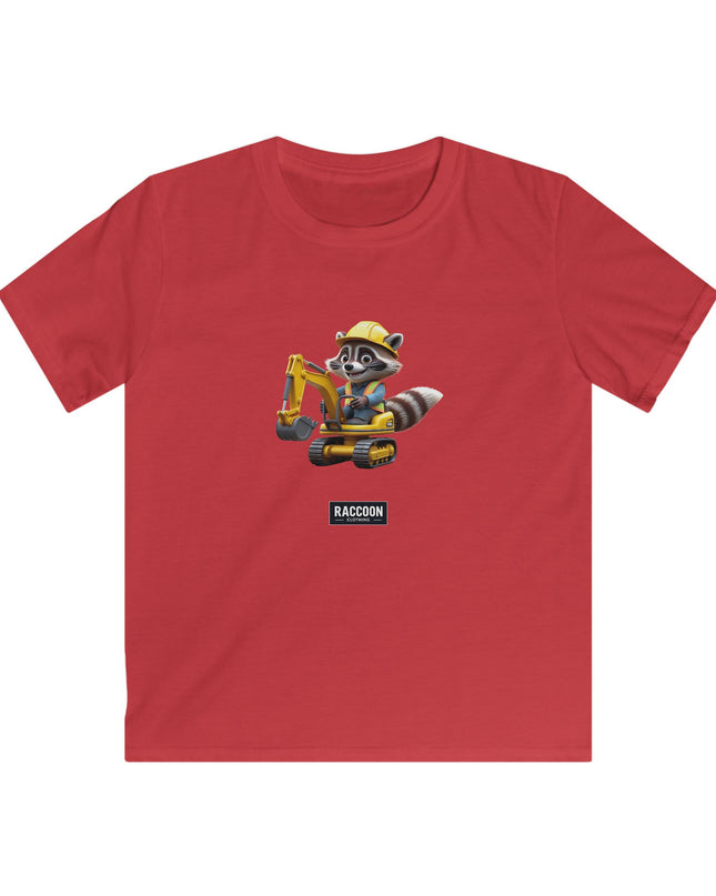 Bauarbeiter Waschbär - Kinder T-Shirt