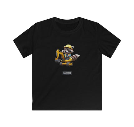 Bauarbeiter Waschbär - Kinder T-Shirt