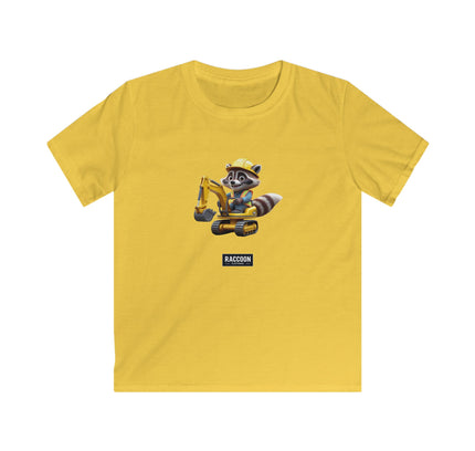 Bauarbeiter Waschbär - Kinder T-Shirt