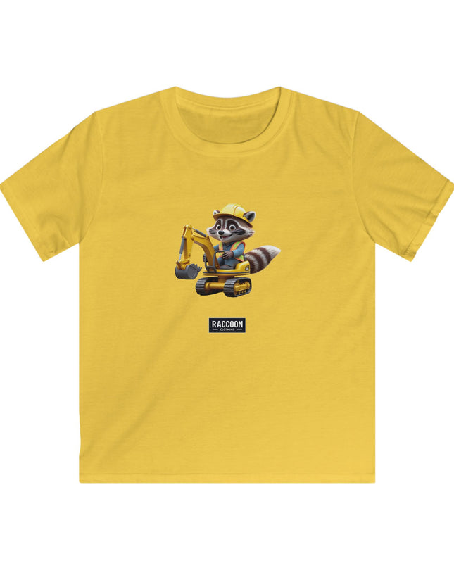 Bauarbeiter Waschbär - Kinder T-Shirt