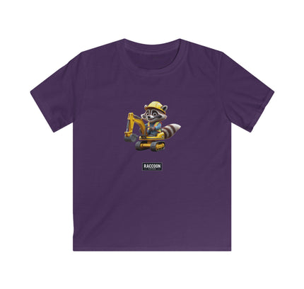Bauarbeiter Waschbär - Kinder T-Shirt
