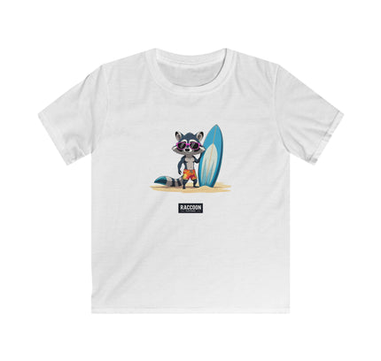 Surfer Waschbär - Kinder T-Shirt
