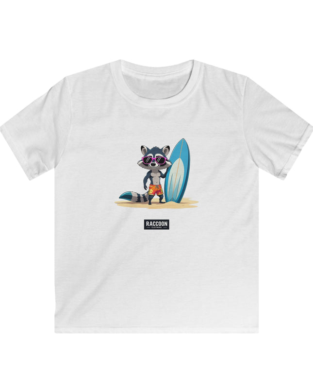 Surfer Waschbär - Kinder T-Shirt