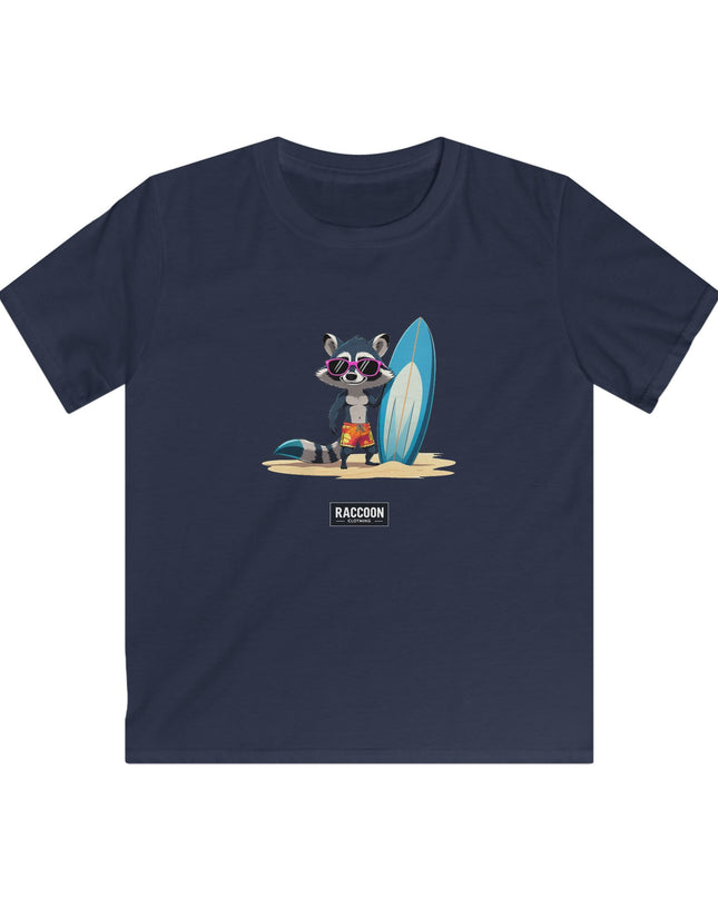 Surfer Waschbär - Kinder T-Shirt
