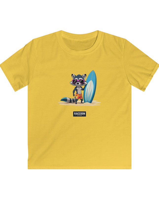 Surfer Waschbär - Kinder T-Shirt