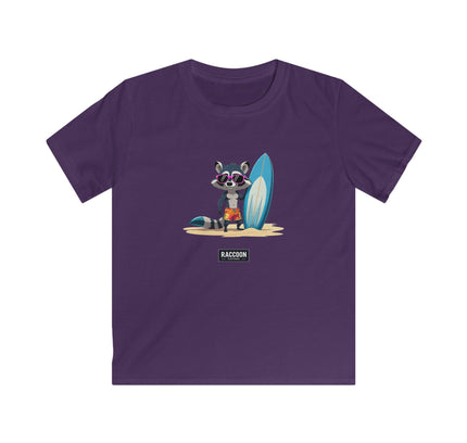 Surfer Waschbär - Kinder T-Shirt
