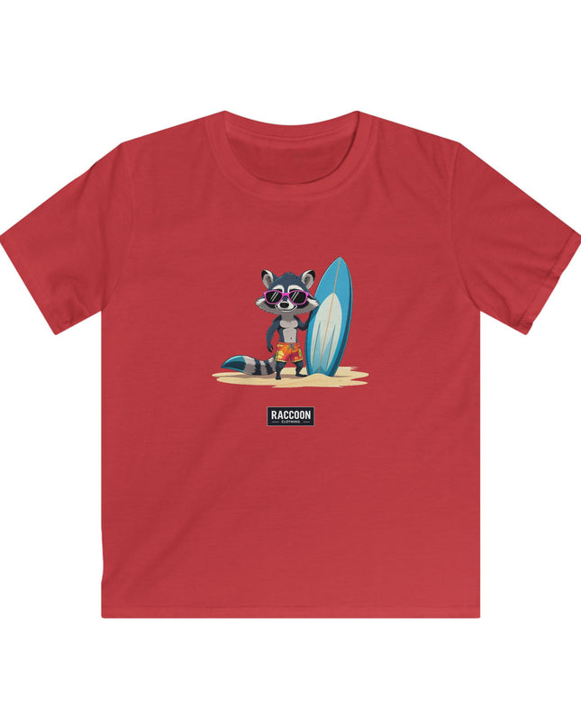 Surfer Waschbär - Kinder T-Shirt