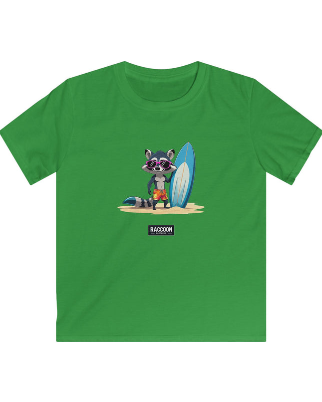 Surfer Waschbär - Kinder T-Shirt