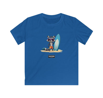 Surfer Waschbär - Kinder T-Shirt