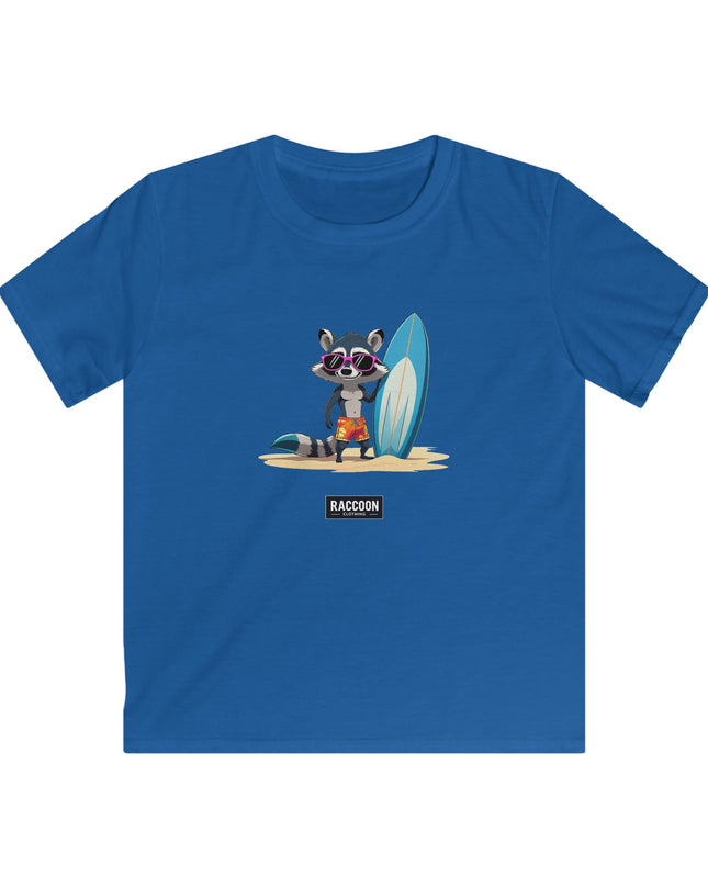 Surfer Waschbär - Kinder T-Shirt