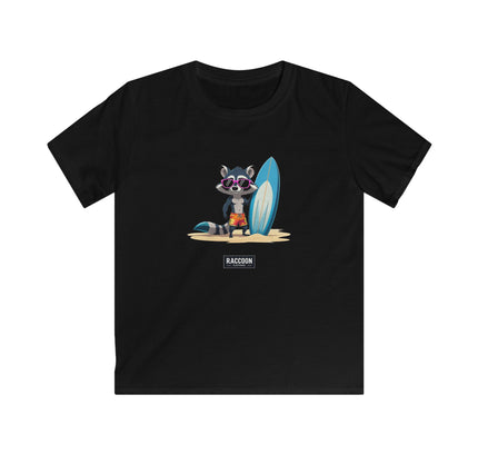 Surfer Waschbär - Kinder T-Shirt
