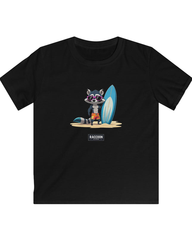 Surfer Waschbär - Kinder T-Shirt