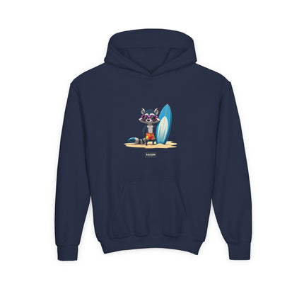 Surfer Waschbär - Kids Hoodie