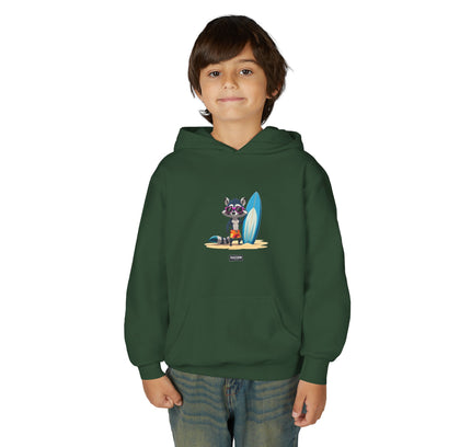Surfer Waschbär - Kids Hoodie