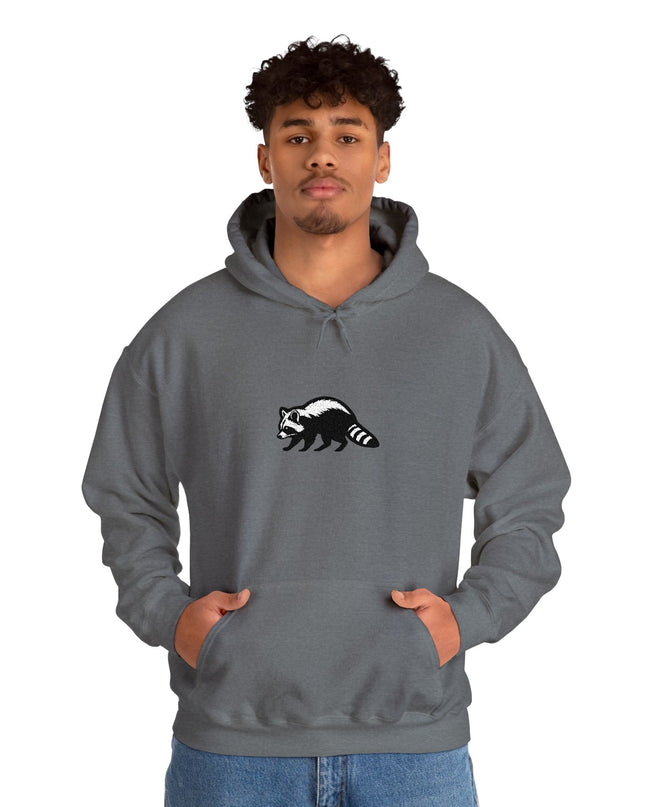 Large Raccoon Embroidered Unisex Hoodie